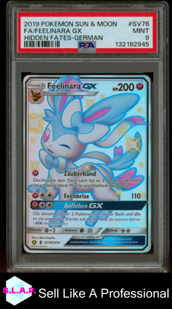 FA/FEELINARA GX HIDDEN FATES-GER POKEMON SUN & MOON HIDDEN FATES 2019 SV76 PSA 9 - Image 1