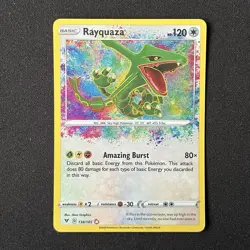 Rayquaza 138/185 Amazing Rare Holo Vivid Voltage Pokemon Card - Image 2