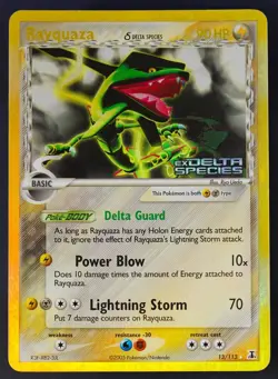 Pokemon - Rayquaza δ - Stamped - 13/113 - EX Delta Species - Rare Card - Played - Image 2