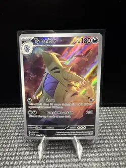 Pokemon TCG Scarlet & Violet Paldea Evolved Tyranitar Holo Card 222/193 Full Art - Image 1