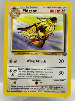 Pidgeot 24/64 Jungle Unlimited Non Holo Rare WotC Vintage Pokemon TCG Card - Image 1