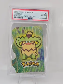 2004 Topps Pokemon Advanced Challenge Die Cut Ludicolo #6 PSA 8 - Image 1