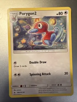 Porygon 156/214 2019 S&M Unbroken Bonds Pokemon Card Sowsow Uncommon - Nm - Image 1