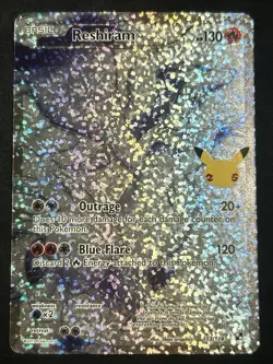 Reshiram Full Art 113/114 NM Celebrations Classic Collection Pokemon 1 DAY SHIP! - Image 1