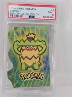 2004 Topps Pokemon Advanced Challenge Die Cut Ludicolo #6 PSA 9 - Image 1