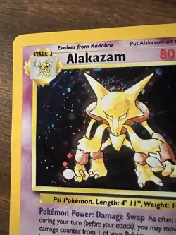 Alakazam 1/130 Base Set 2 Holo Rare Pokemon Card LP/MP - Image 2