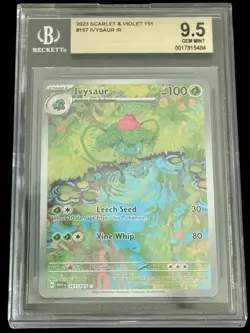2023 POKEMON MEW EN CARD 151 S&V IR #167/165 IVYSAUR BGS 9.5 GEM MINT 💎 - Image 1