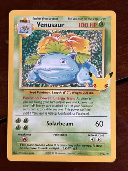 Pokemon Celebrations Venusaur 15/102 Holo Rare Classic - Image 1