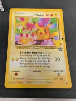 Birthday Pikachu Black Star Promo Celebrations 25th Anniversary Pokemon - Image 4