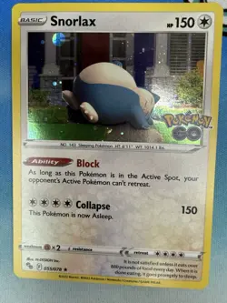 Snorlax 055/078 Pokemon Go Promo Cosmos Holo Card DOUBLE SWIRL - Image 1