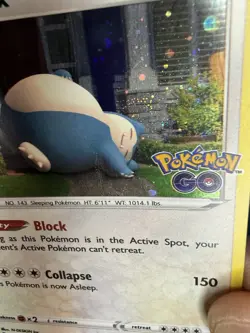 Snorlax 055/078 Pokemon Go Promo Cosmos Holo Card DOUBLE SWIRL - Image 2