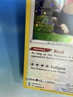Snorlax 055/078 Pokemon Go Promo Cosmos Holo Card DOUBLE SWIRL - Image 3