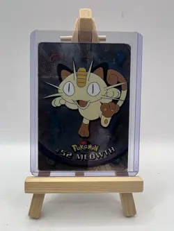 Meowth #52 Topps TV Animation Edition Blue Logo Holo Pokemon Card - LP/MP - Image 1