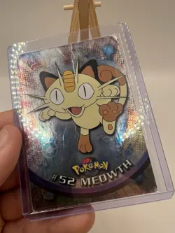 Meowth #52 Topps TV Animation Edition Blue Logo Holo Pokemon Card - LP/MP - Image 3