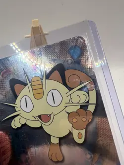 Meowth #52 Topps TV Animation Edition Blue Logo Holo Pokemon Card - LP/MP - Image 4