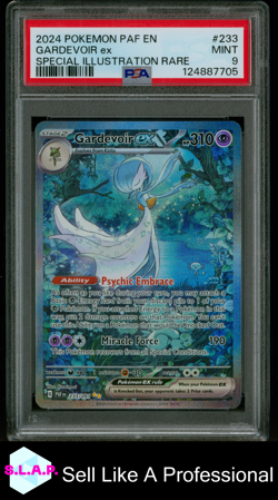 GARDEVOIR EX SPECI4L ILL RARE POKEMON PAF EN-PALDEAN FATES 2024 233 PSA 9 - Image 1