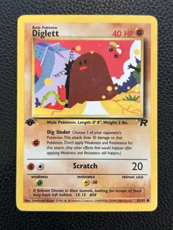 1st Edition Diglett 52/82 - Team Rocket - Pokemon Card - Near Mint (NM) - Image 1