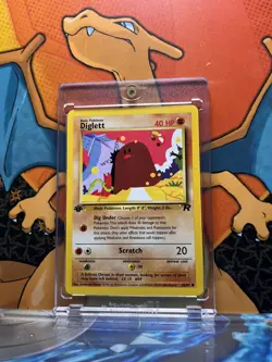 Diglett Team Rocket 1st Edition NM, 52/82 Pokemon Card. - Image 1
