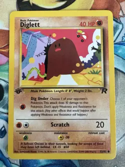 1st Edition Diglett 52/82 - Team Rocket - Pokemon Card - Near Mint (NM) - Image 1
