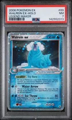 PSA 7 NM Walrein ex #89 Holo Rare 2007 ex Legend Maker Pokemon card - Image 1