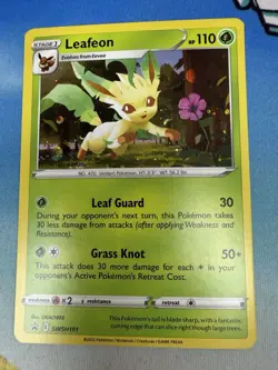 Leafeon SWSH191 Evolving Skies Black Star Promo Cosmos Holo Pokemon Card - Image 1