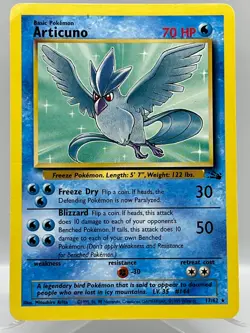 Articuno 17/62 Fossil Unlimited Non Holo Rare WotC 1999 Vintage Pokemon TCG Card - Image 1