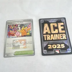 Pokemon Celebratory Fanfare & Ace Trainer 2025 Promo Holo Cards Lot English - Image 1