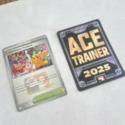 Pokemon Celebratory Fanfare & Ace Trainer 2025 Promo Holo Cards Lot English - Image 2