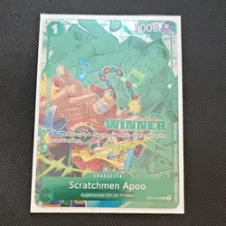 Bandai One Piece Card Game Scratchmen Apoo Winner Foil EB01-015 2023 - Image 1