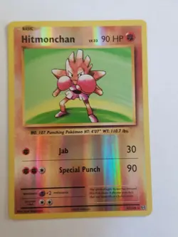 HITMONCHAN 62/108 Reverse Holo Rare XY Evolutions Pokemon Card Near Mint - Image 1