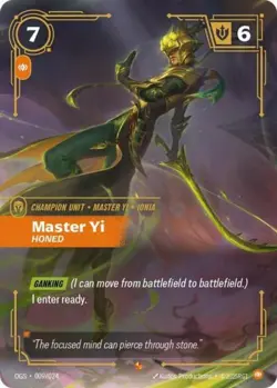 Riftbound Master Yi Honed NM Normal Origins: Proving Grounds - Image 1