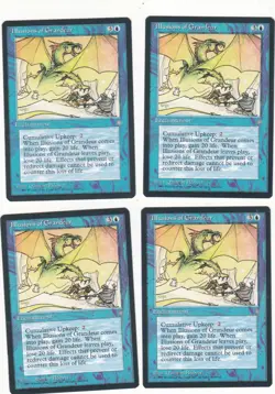 Lot x4 cartes Illusions of Grandeur Ice Age MAGIC MTG ENGLISH 1995 EX-NM PLAYSET - Image 1