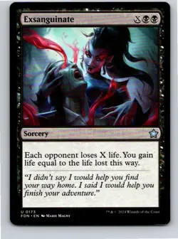 Magic the Gathering Exsanguinate Foundations MTG Free Shipping! - Image 1