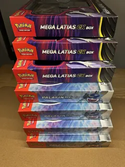 Lot Of 6 - 3x Pokemon Palafin ex Box & 3x Latias Ex Box New SEALED - Image 1