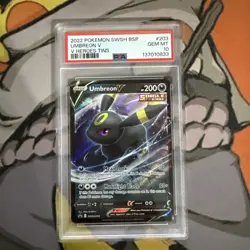 2021 POKEMON SWORD & SHIELD EVOLVING SKIES #094 UMBREON V PSA 10 - Image 1