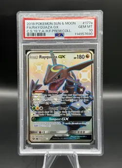 PSA 10 Rayquaza GX Alternative Full Art 177A/168 Pokemon Celestial Storm S&M - Image 1