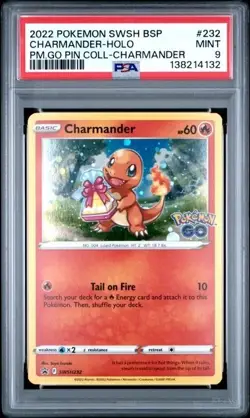 Charmander #232 PSA 9 • 2022 Pokemon GO Pin Collection Holo SWSH BSP - Image 1