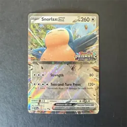 Pokemon Snorlax ex 076/131 Prismatic Evolutions Double Rare Stamped Holo 260HP - Image 1