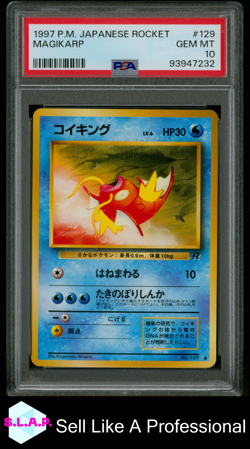MAGIKARP POKEMON #129 1997 ROCKET GANG NON-HOLO JAPANESE PSA 10 - Image 1