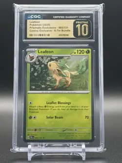 Pokemon Leafeon 005/131 Sv: Prismatic Evolutions Rare Holo CGC 10 Pristine - Image 1