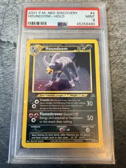 Houndoom 4/75 Holo Rare Neo Discovery Unlimited Pokemon TCG WOTC - PSA 9 - Image 1