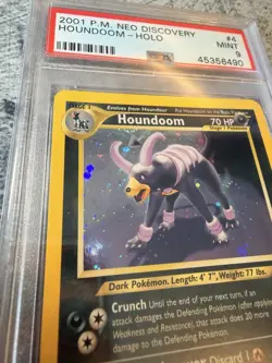 Houndoom 4/75 Holo Rare Neo Discovery Unlimited Pokemon TCG WOTC - PSA 9 - Image 2