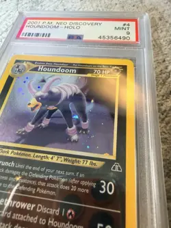 Houndoom 4/75 Holo Rare Neo Discovery Unlimited Pokemon TCG WOTC - PSA 9 - Image 3