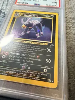 Houndoom 4/75 Holo Rare Neo Discovery Unlimited Pokemon TCG WOTC - PSA 9 - Image 5