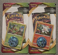2 x Pokemon Vivid Voltage Blister Booster Packs Grookey Scorbunny Promos - Image 1