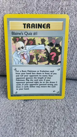 Pokemon TCG Blaine's Quiz #1 Gym Heroes Card 97/132 Regular Rare Near MINT - Image 2