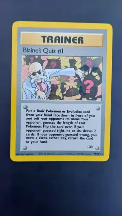 Pokemon TCG Blaine's Quiz #1 Gym Heroes Card 97/132 Regular Rare Near MINT - Image 3