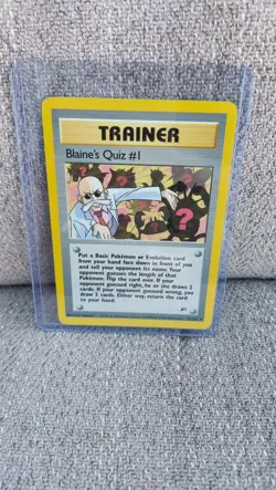 Pokemon TCG Blaine's Quiz #1 Gym Heroes Card 97/132 Regular Rare Near MINT - Image 5