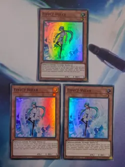 YuGiOh! Effect Veiler RA01-EN003 Super Rare x 3 PLAYSET 1st Ed - Image 1