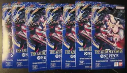 One Piece TCG The Azure Sea’s Seven OP-14 Sleeved Booster Pack Lot Of 7 Sealed - Image 1
